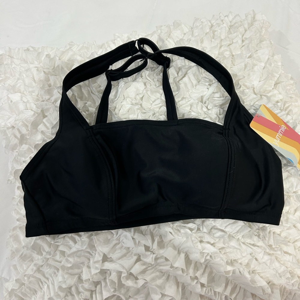 💰PRICE⬇️ 
 Yummie -  Gaia Square Neck Bikini Top - Black - size 6 - Picture 6 of 9